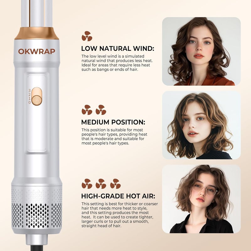 OKWRAP 6 in ONE Round Brush Blow Dryer 800W - Image 5